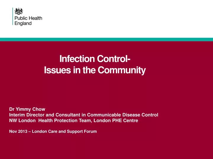 infection control issues in the community
