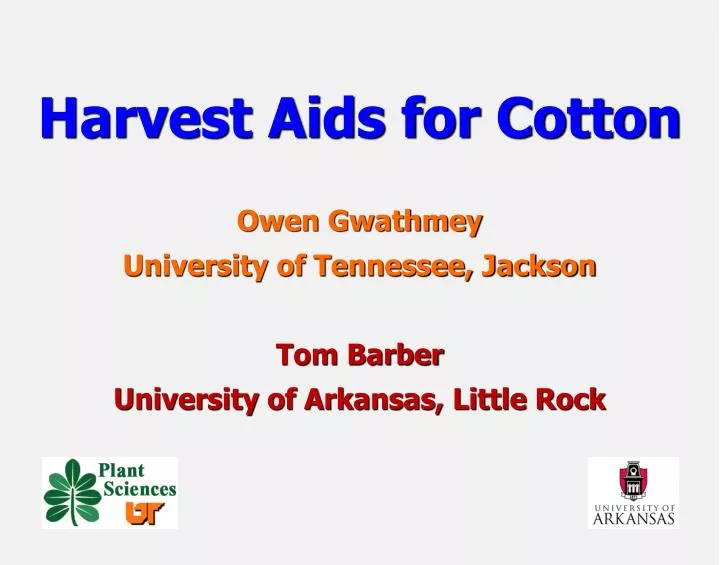 harvest aids for cotton