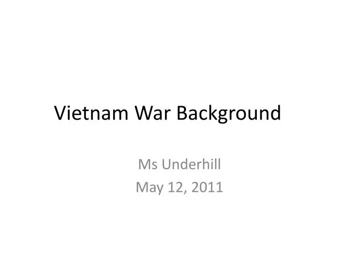 vietnam war background