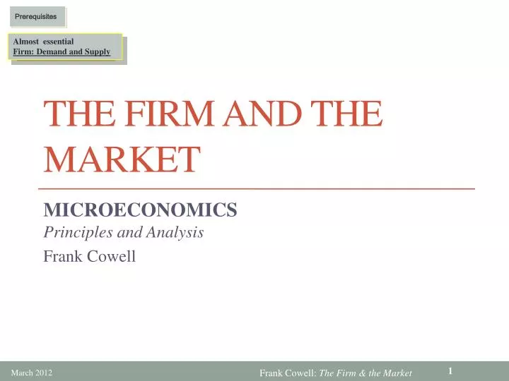 the firm and the market