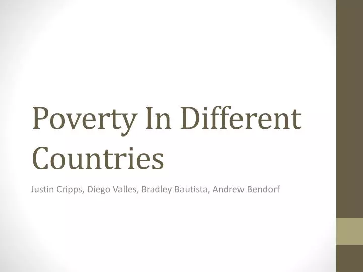 poverty in different countries