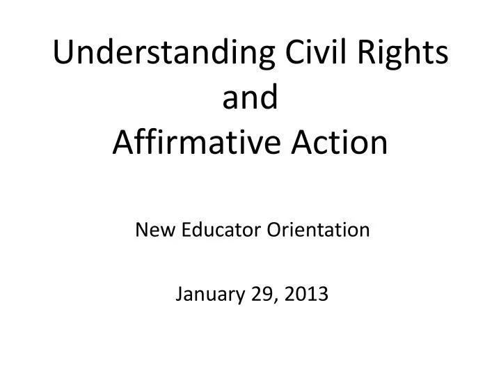 understanding civil rights and affirmative action