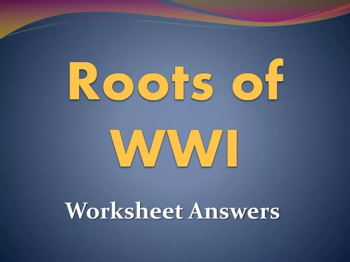 roots of wwi