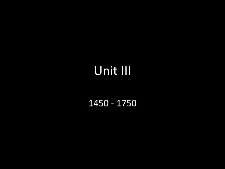 unit iii