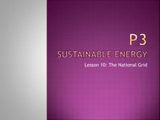 P3 Sustainable Energy