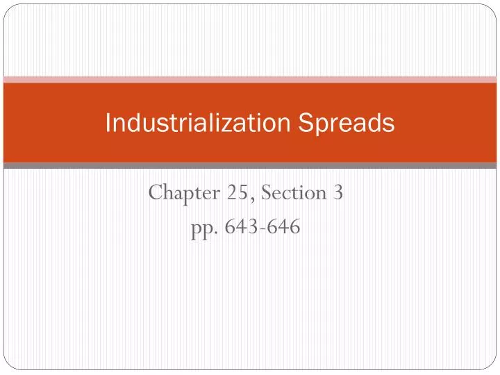 industrialization spreads