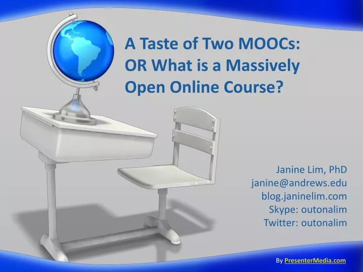 a taste of two moocs or what is a massively open online course