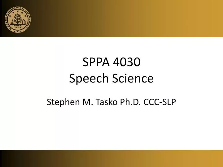 sppa 4030 speech science