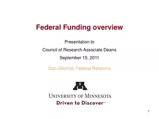 Federal Funding overview