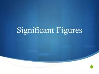 Significant Figures