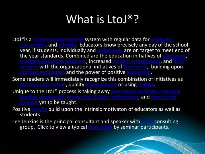 what is ltoj
