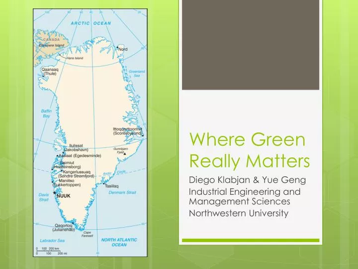 where green really matters