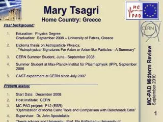 Mary Tsagri Home Country: Greece