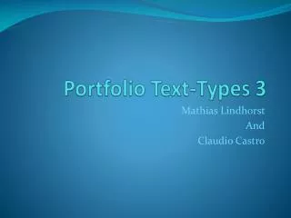 Portfolio Text-Types 3