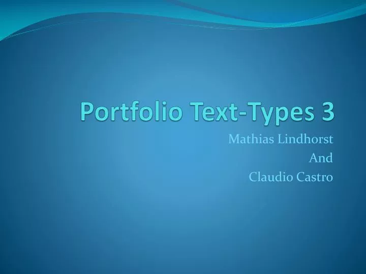 portfolio text types 3