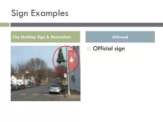 Sign Examples