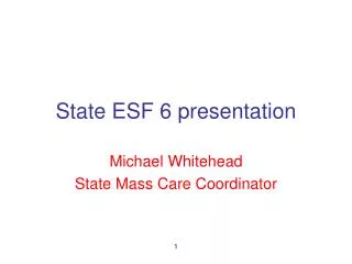 State ESF 6 presentation