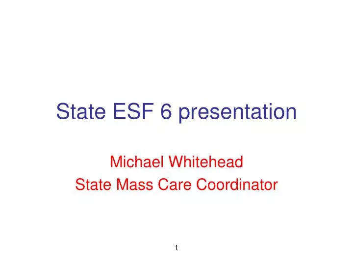 state esf 6 presentation