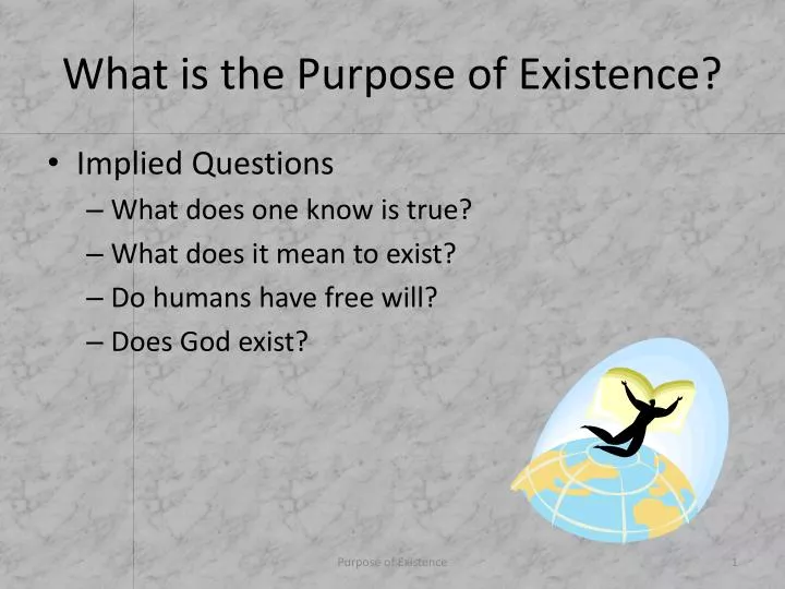 what is the purpose of existence