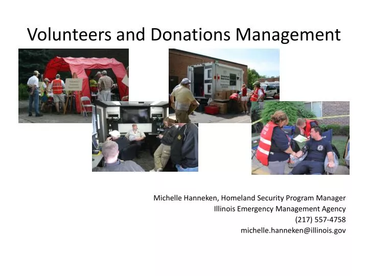 volunteers and donations management