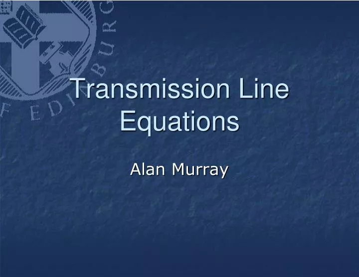 transmission line equations