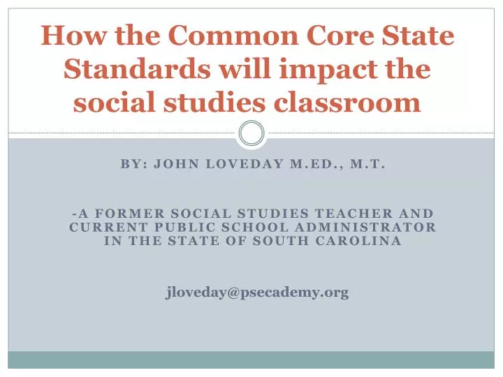 how the common core state standards will impact the social studies classroom