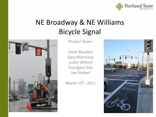NE Broadway &amp; NE Williams Bicycle Signal