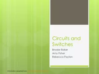 Circuits and Switches