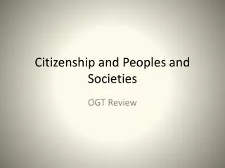 citizenship and peoples and societies