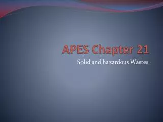APES Chapter 21