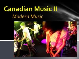 Canadian Music II