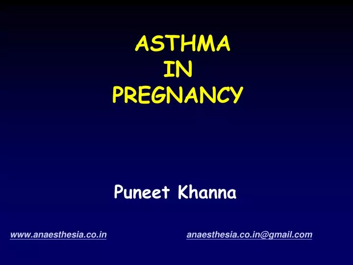 asthma in pregnancy