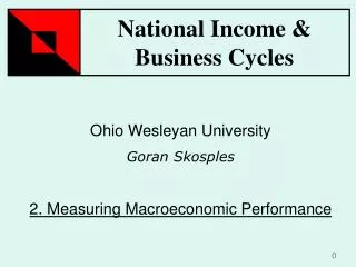 Ohio Wesleyan University Goran Skosples 2. Measuring Macroeconomic Performance