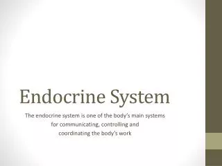 Endocrine System