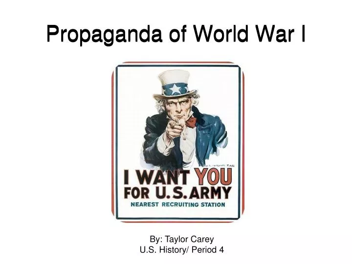 propaganda of world war i