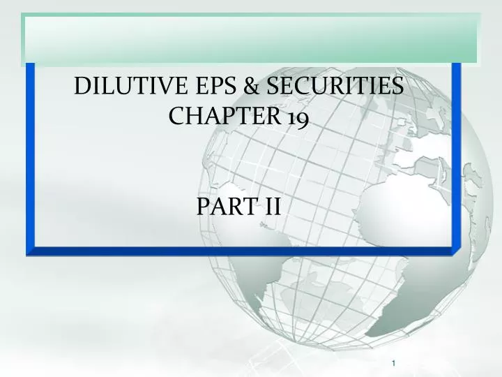 dilutive eps securities chapter 19 part ii