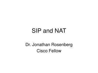 SIP and NAT