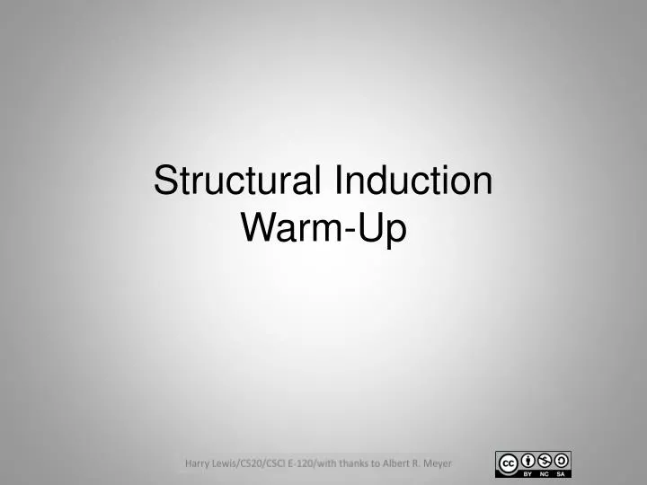 structural induction warm up