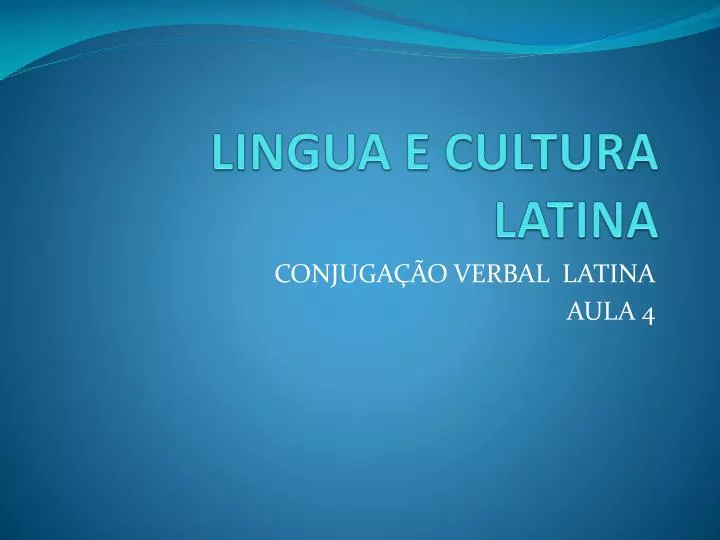 lingua e cultura latina