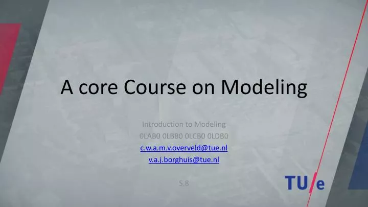 a core course on modeling