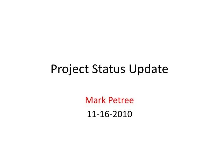 project status update