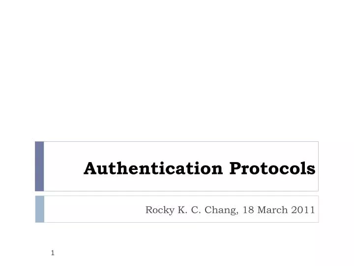 authentication protocols