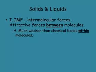 Solids &amp; Liquids