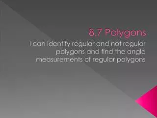 8.7 Polygons