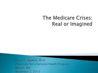 The Medicare Crises: Real or Imagined