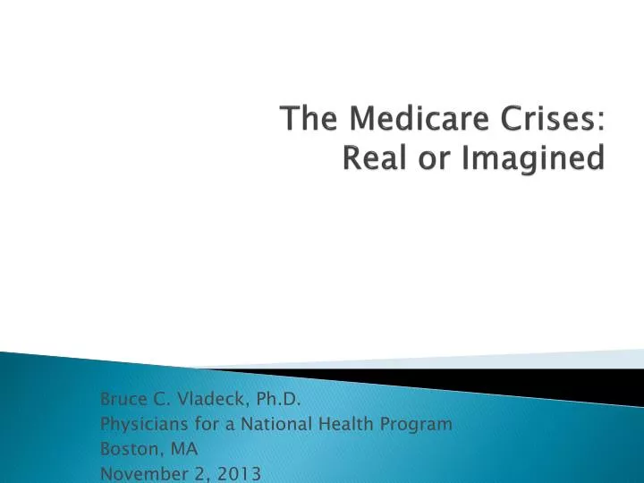 the medicare crises real or imagined