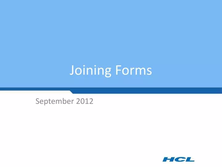 joining forms