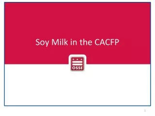 Soy Milk in the CACFP