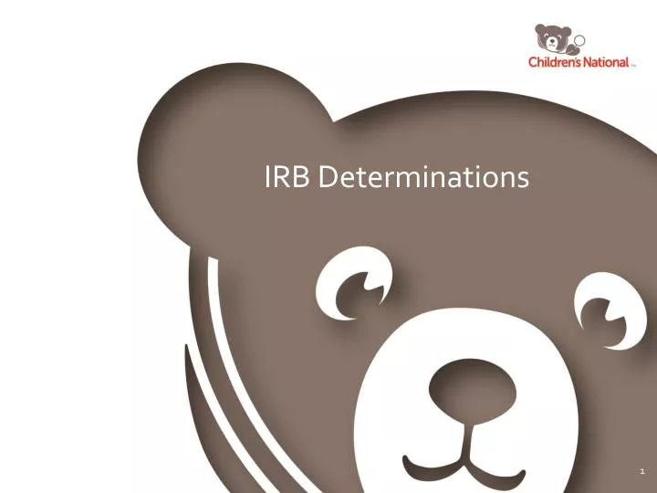 irb determinations