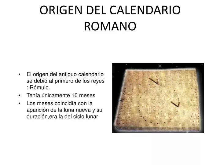 origen del calendario romano